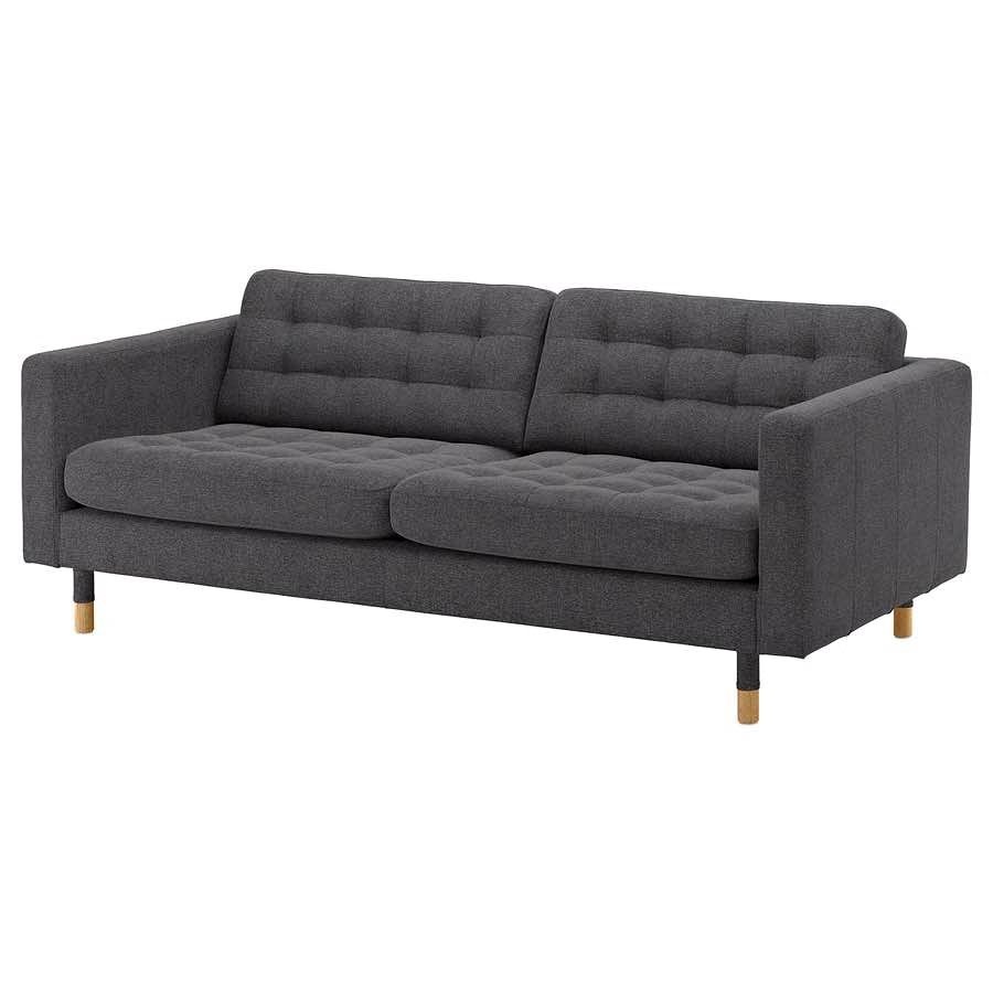 Moving Sale: Ikea Morabo couch (dark Grey with wood legs)
