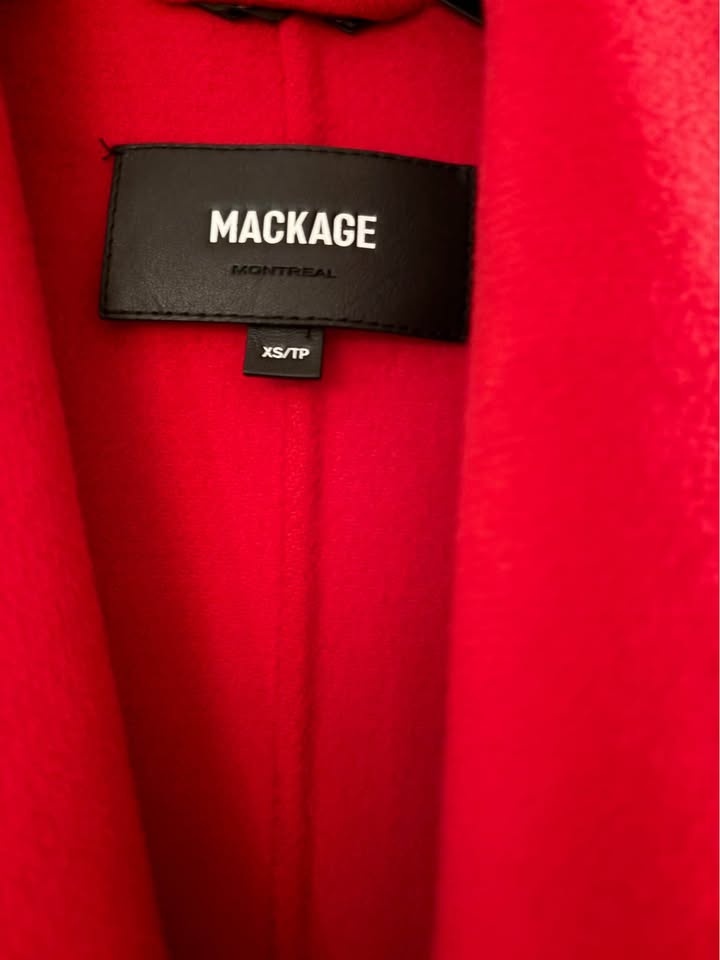 Mackage Mai Wool Wrap Coat in Red - photo 3