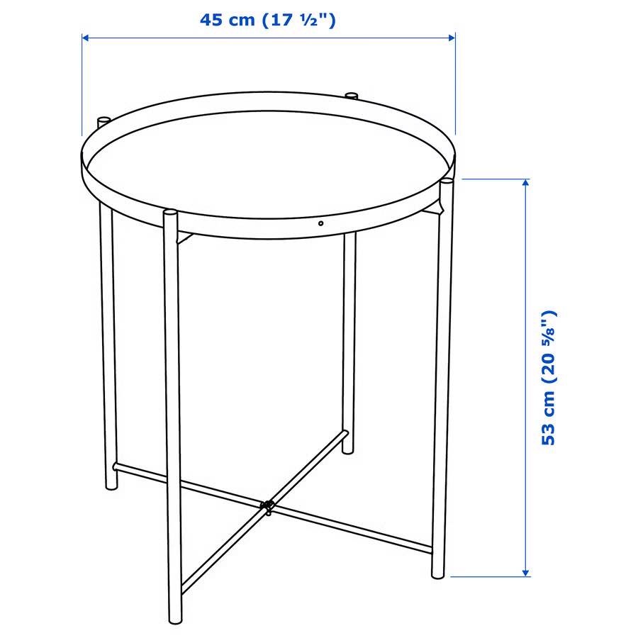 Moving Sale: White Tray table, 45x53 cm - photo 2