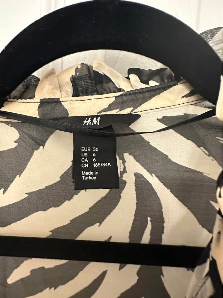 H&M Zebra/Tiger Sheer Top - photo 2