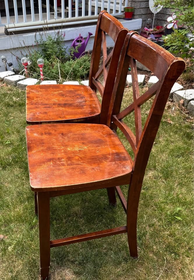 Solid Wood Stools / High Chair by Home Collection - Set of 2 ❤️ - photo 2
