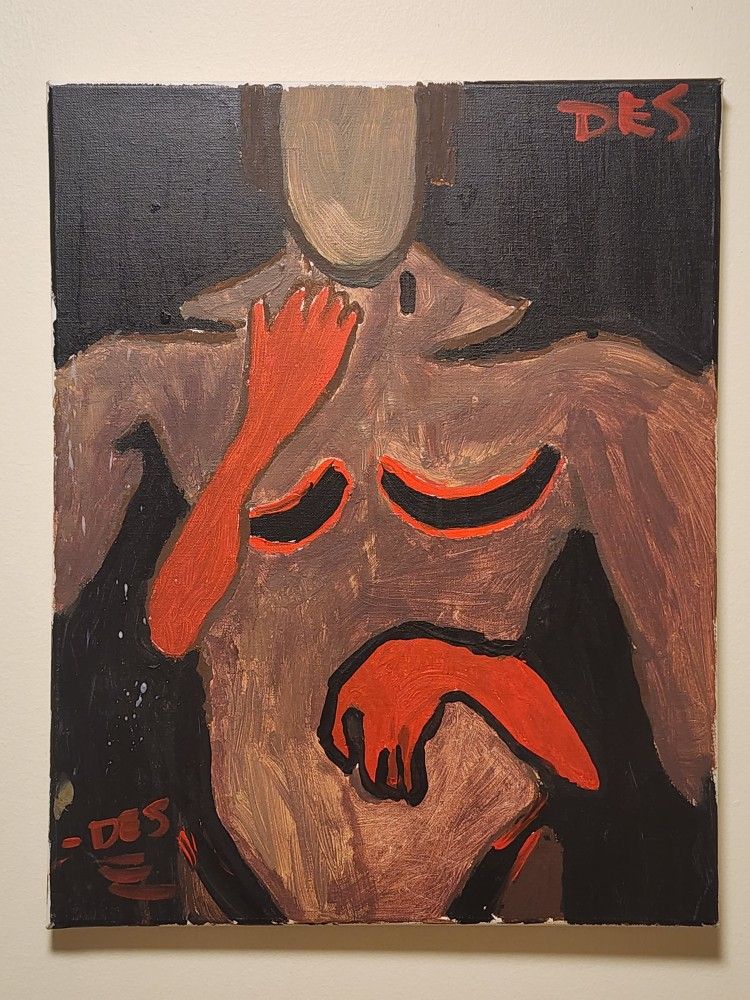 Abstract Painting Signed By DES