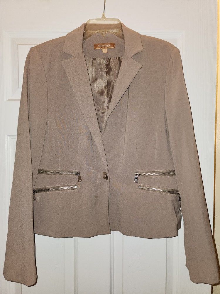 Ellen Tracy Beige Blazer Size 12