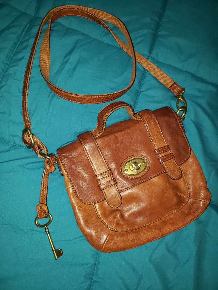 Vintage Fossil Carson Crossbody Leather Bag