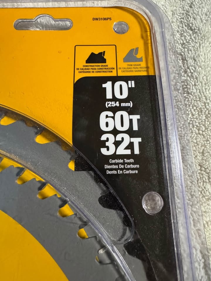 DEWALT 10” 60T & 30T Blade Kit - photo 2