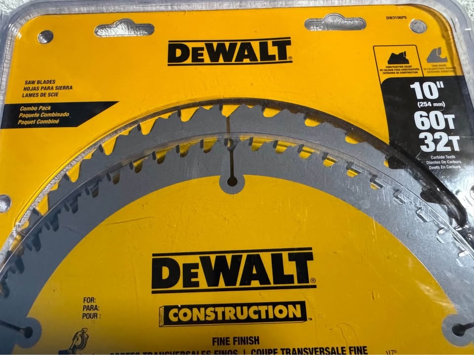 DEWALT 10” 60T & 30T Blade Kit - photo 3