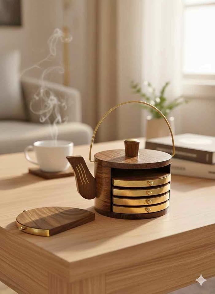 Vintage Teapot Coaster Set