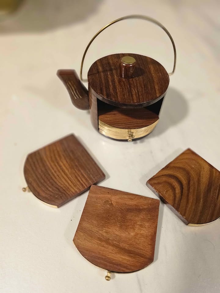 Vintage Teapot Coaster Set - photo 3