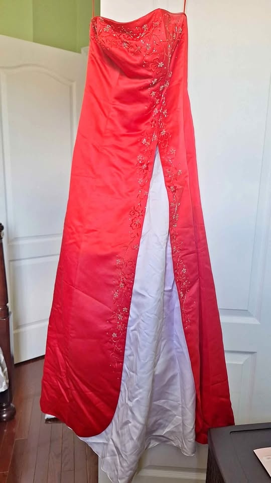 Formal dress- red and white