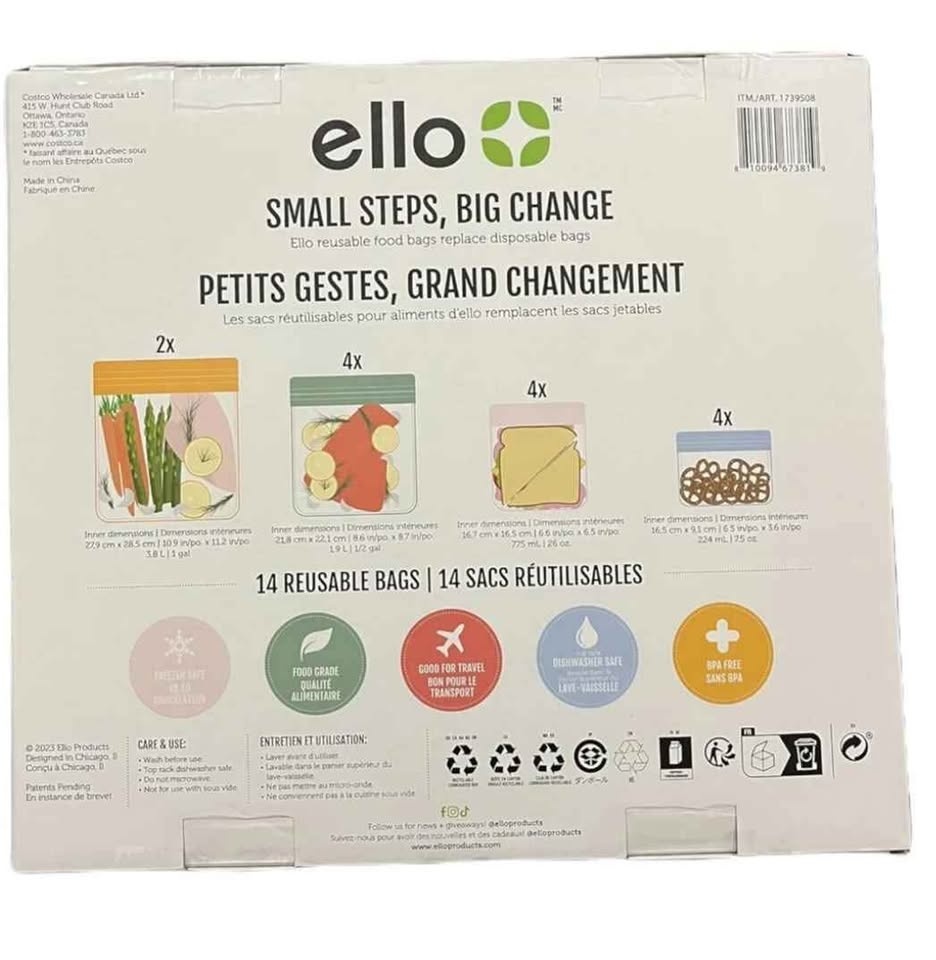Reusable Food Storage Bags (14 ct) - photo 2