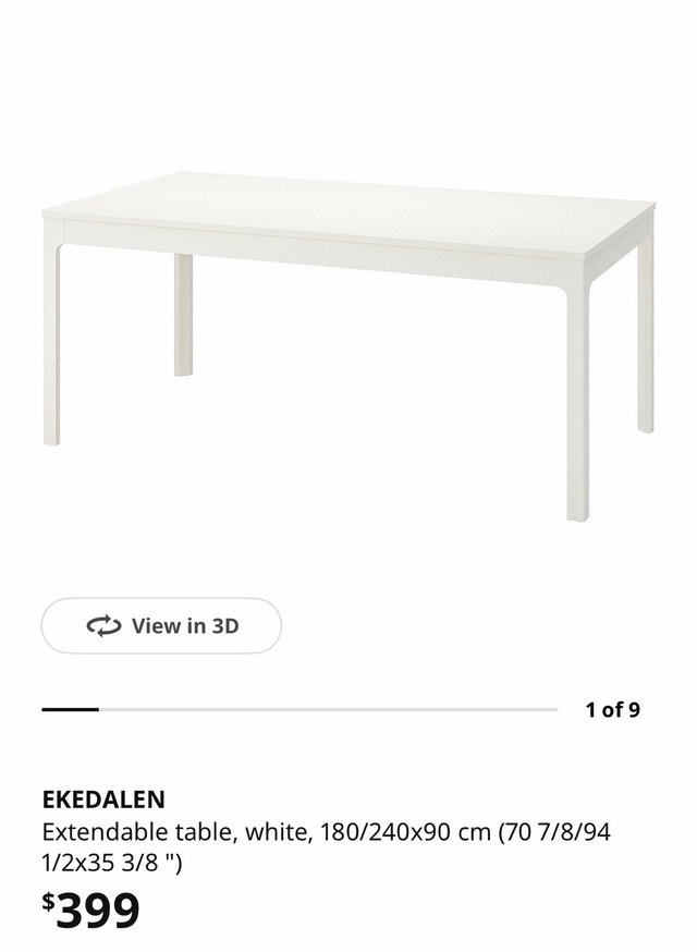 Extendable IKEA Ekedalen Table with 4 Chairs - photo 3