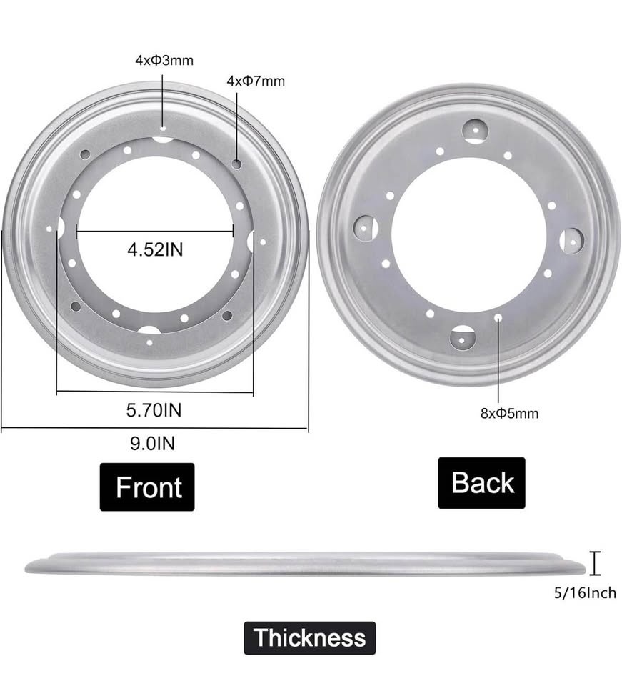 Lazy Susan 9” Turntable Bearing Plates - photo 4