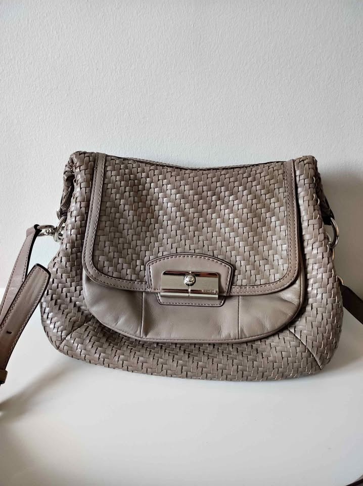 Vintage Coach Leather Kristen Woven Purse Bag L1169-19314