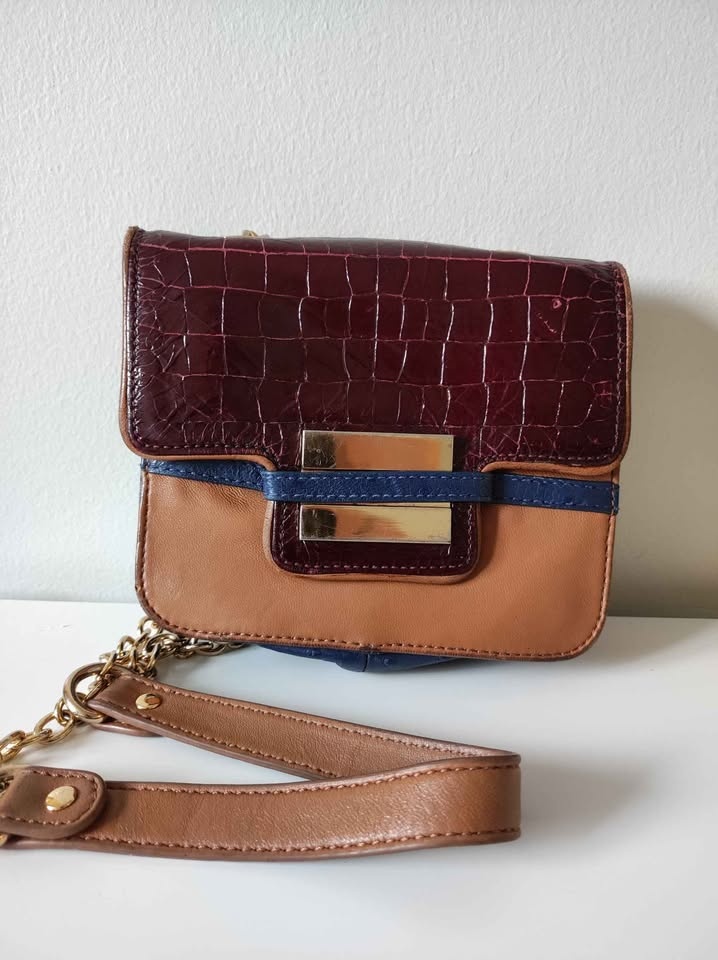 Vintage Zac Posen Stamped Leather Crossbody - photo 2