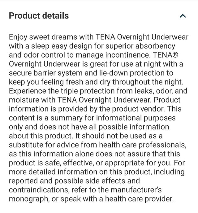 Tena UNISEX Incontinence Underwear - L - photo 2
