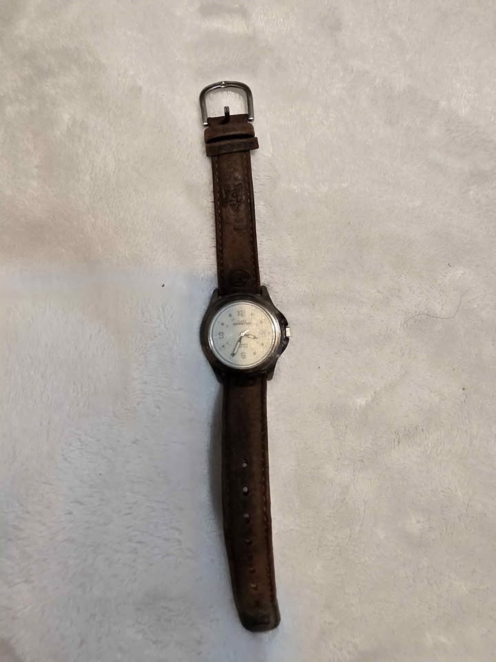 Vintage leather timex watch
