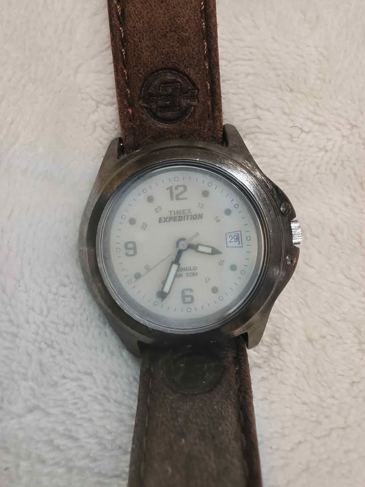 Vintage leather timex watch - photo 2