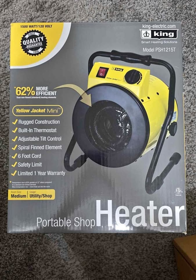 King Electric Portable Heater 1500W