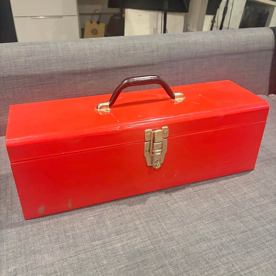 Classic Red Metal Tool Box