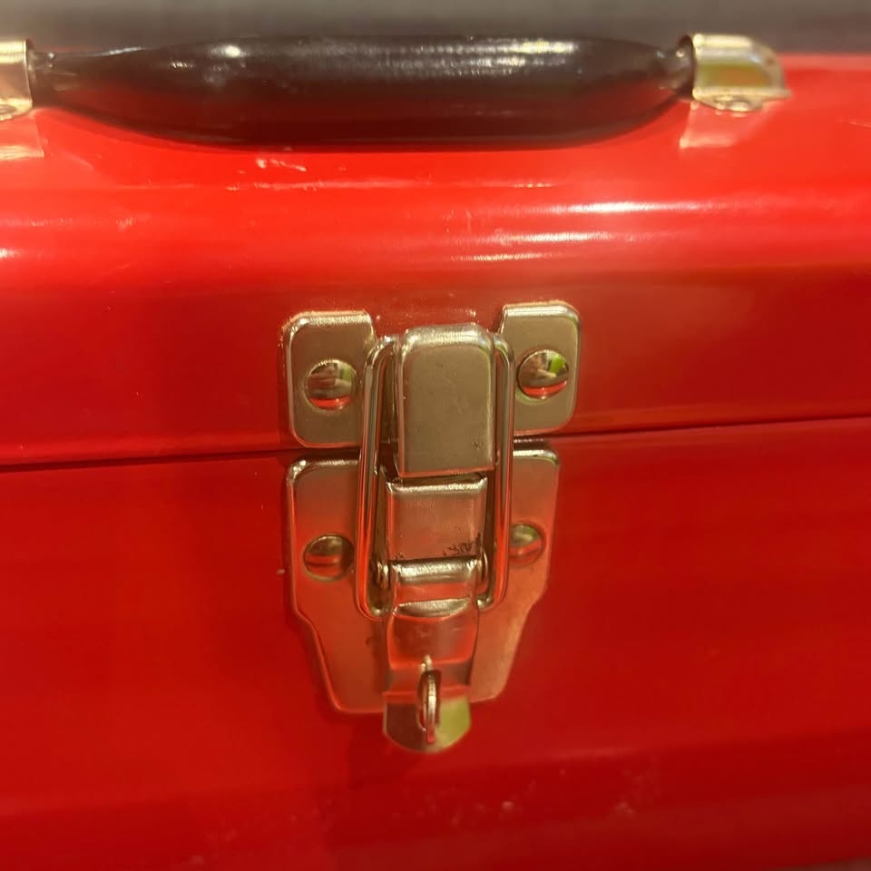 Classic Red Metal Tool Box - photo 3