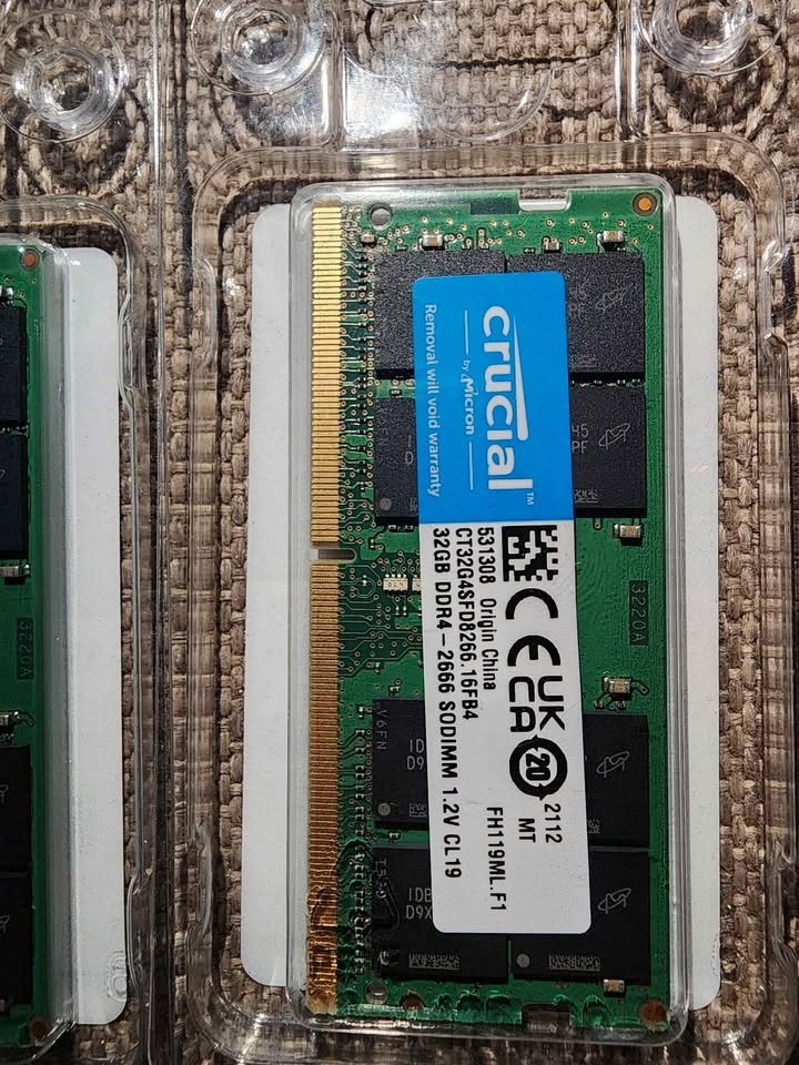 Crucial 32GB DDR4 2400MHz SO-DIMM RAM - Brand New - photo 2