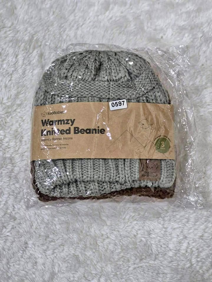 KeaBabies Knitted Baby Beanies 3-Pack