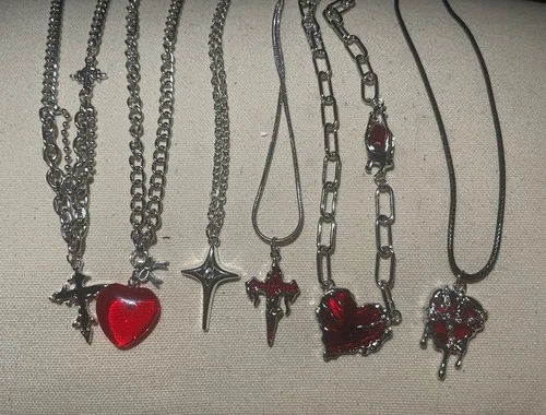 Hot Topic Gothic Necklaces - 6 Pcs.