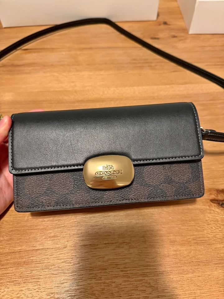 Authentic Coach Eliza Small Flap Crossbody - CP044 Brown/Black