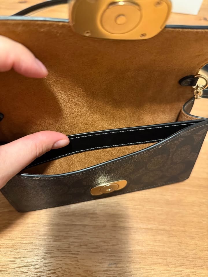 Authentic Coach Eliza Small Flap Crossbody - CP044 Brown/Black - photo 5
