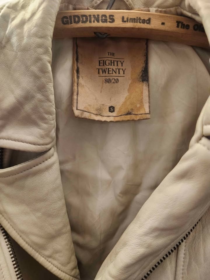 The Eighty Twenty White leather Motorcycle Jacket - photo 3