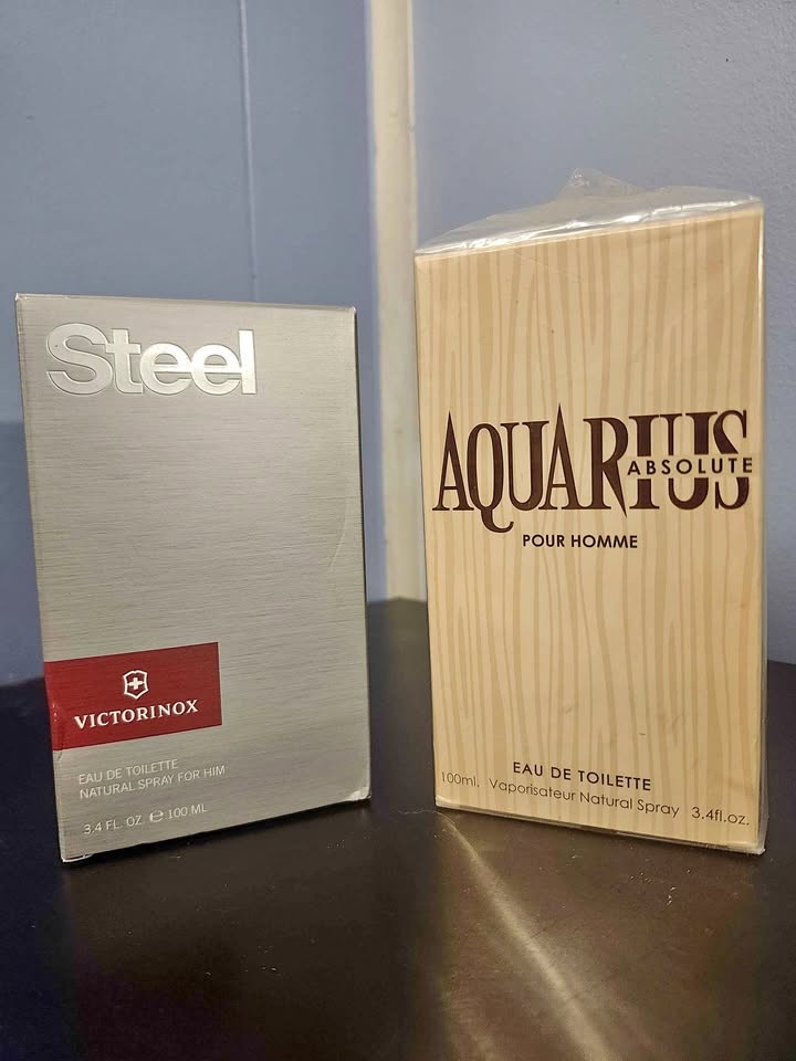 NIB VictorInox STEEL Eau de Toilette Spray & Aquarius Absolute