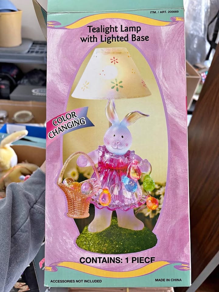 Easter Bunny Tea Light Lamp