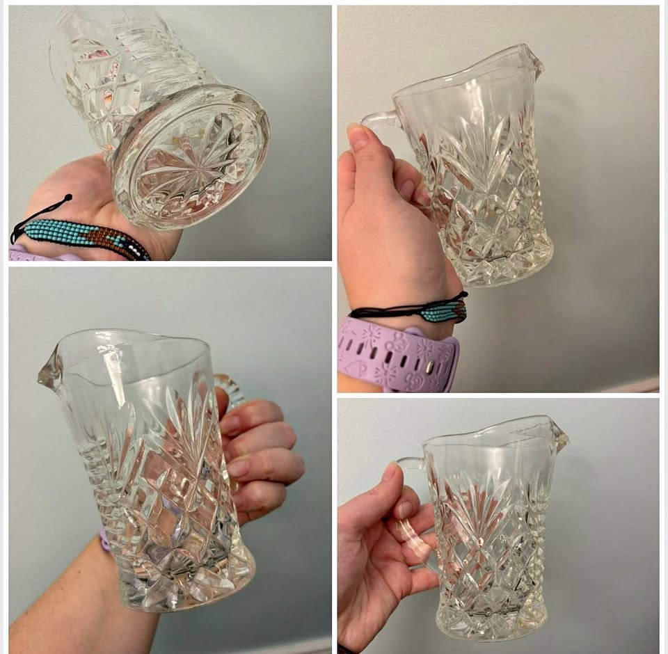 Vintage glass pouring glass