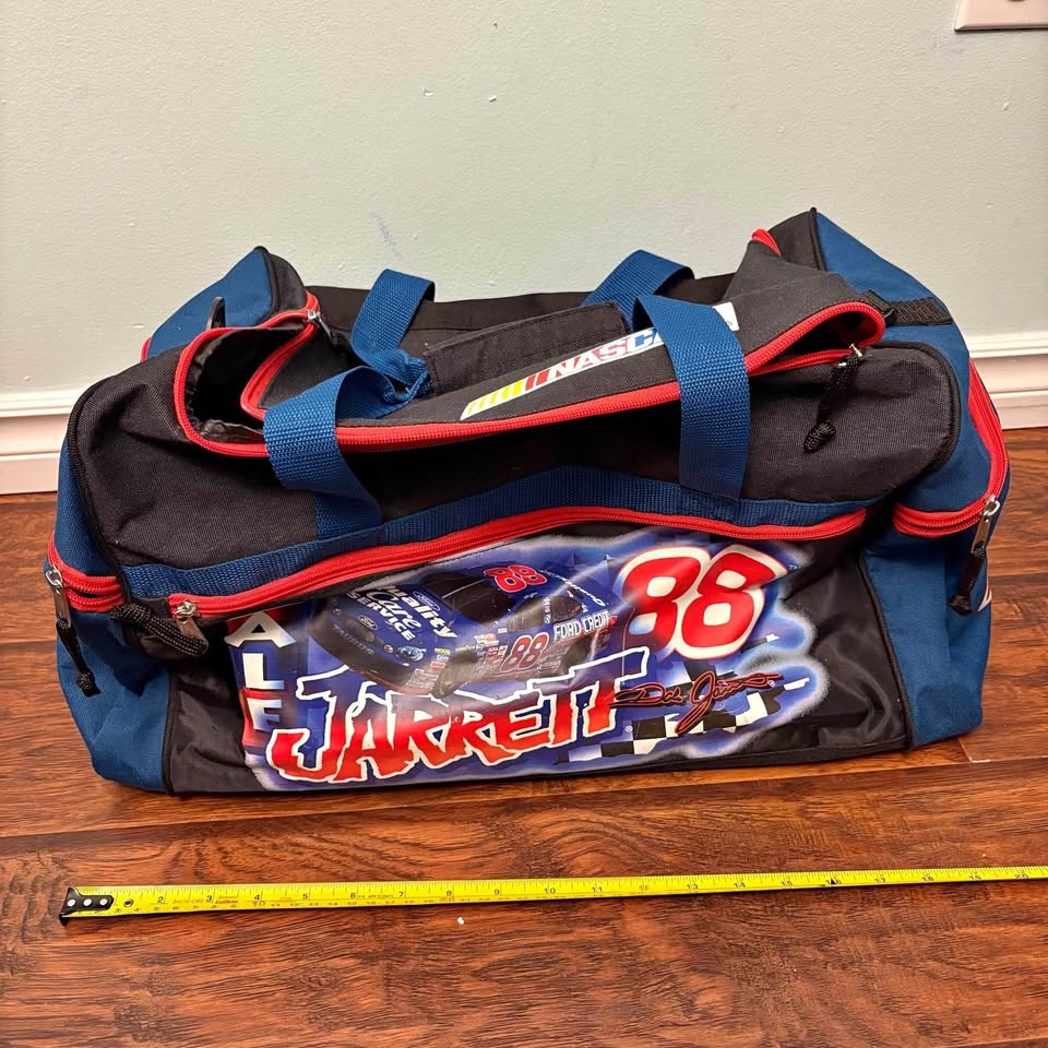 vintage NASCAR Dale Jarrett #88 racing duffle bag