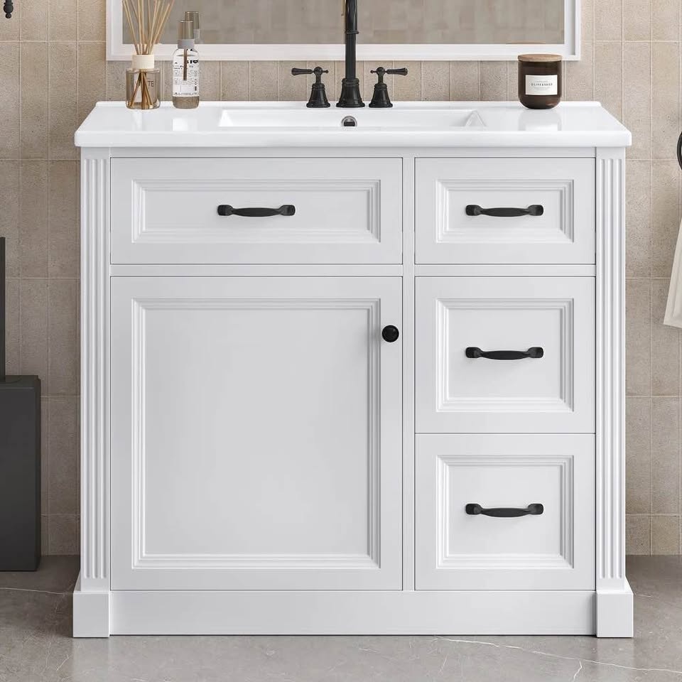 36 Inch Bathroom Vanity with Ceramic Basin - photo 2
