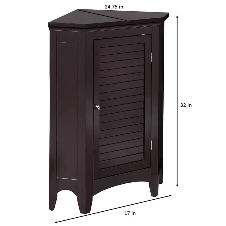 Zal Freestanding Corner Cabinet with Adjustable Shelf - photo 5