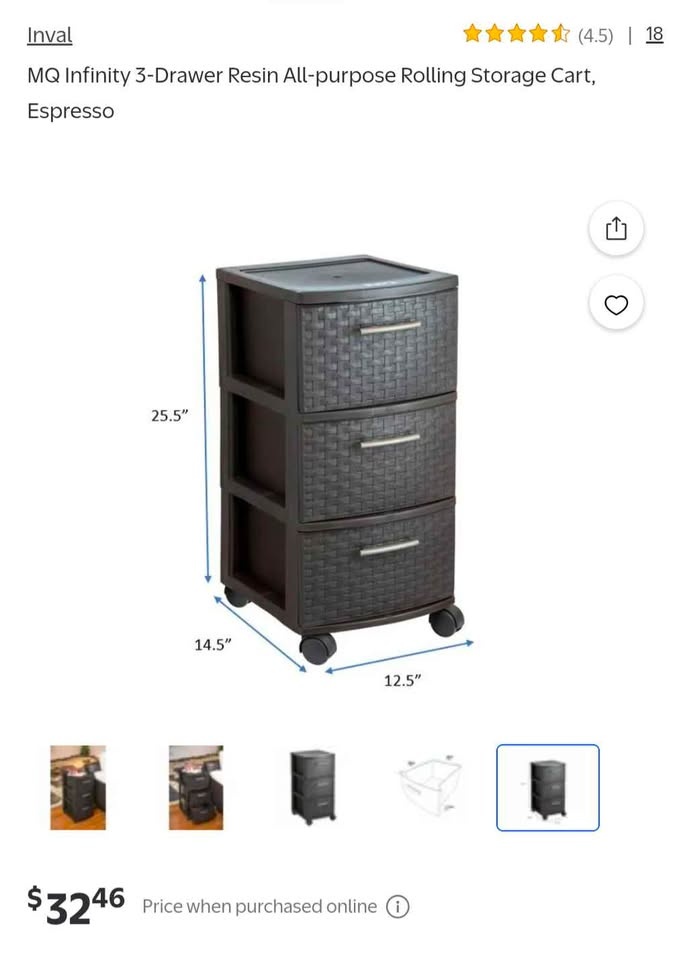Two Sterilite 3 drawer storage chests - photo 2