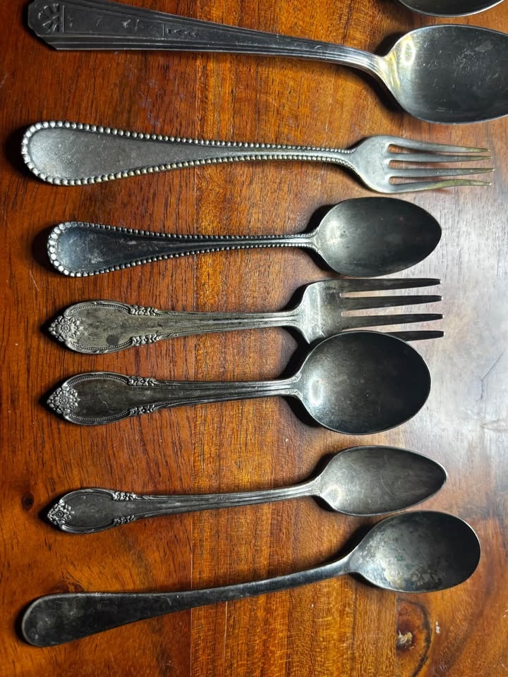 Vintage Silverware Lot Remembrance Baby Spoons & Forks - photo 2