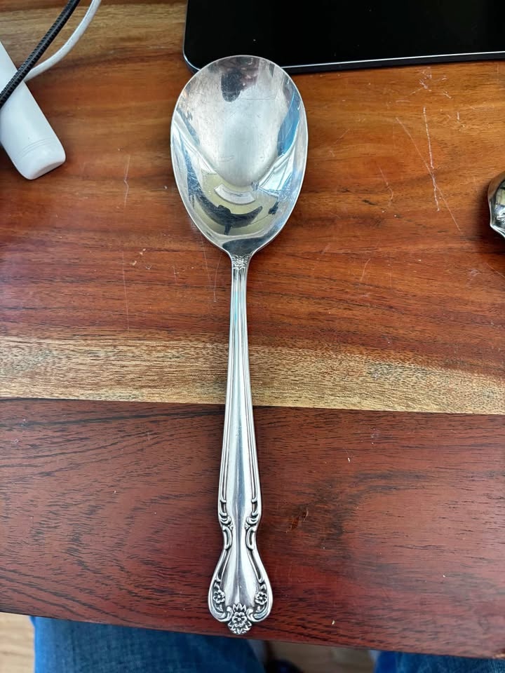 Antique Roger’s and Brothers Silver Serving Spoon