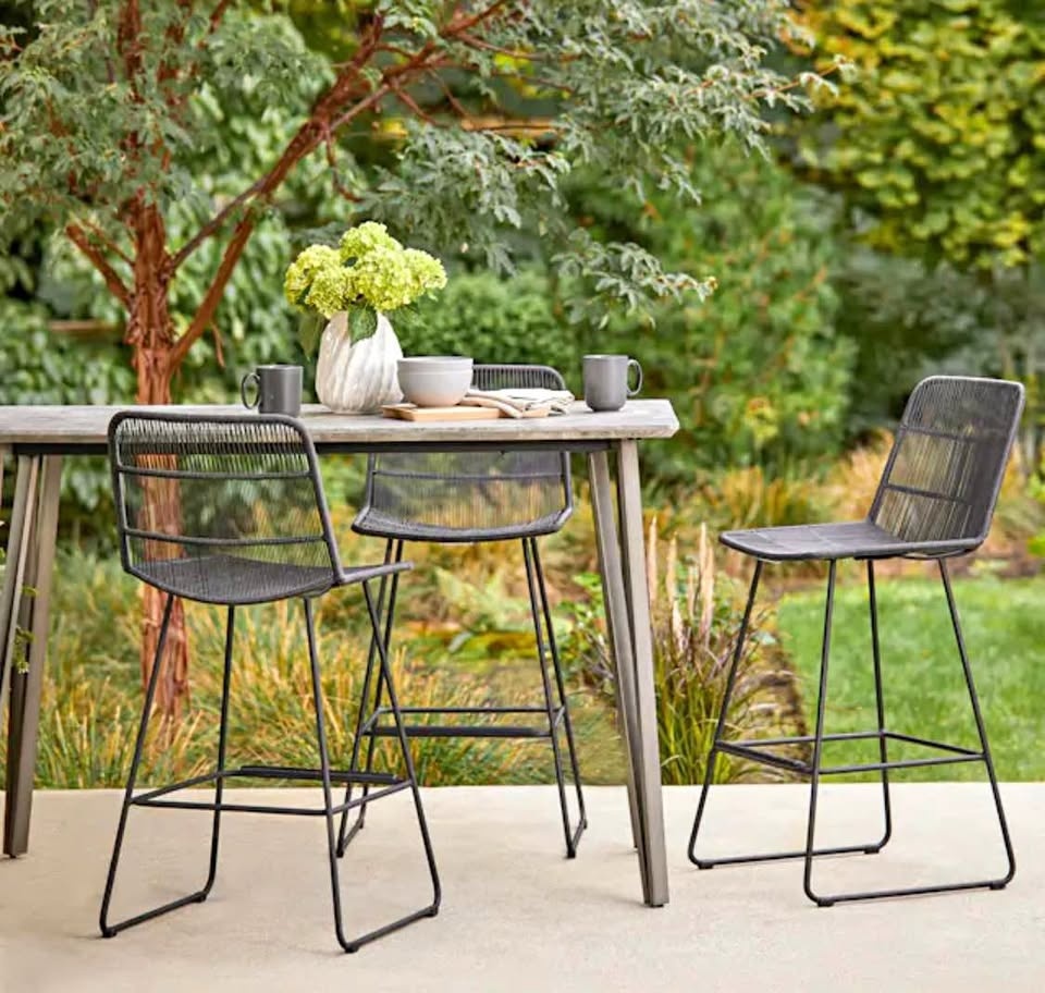 Article Selka Outdoor Dining Chair-Black, Brand new, 4 available