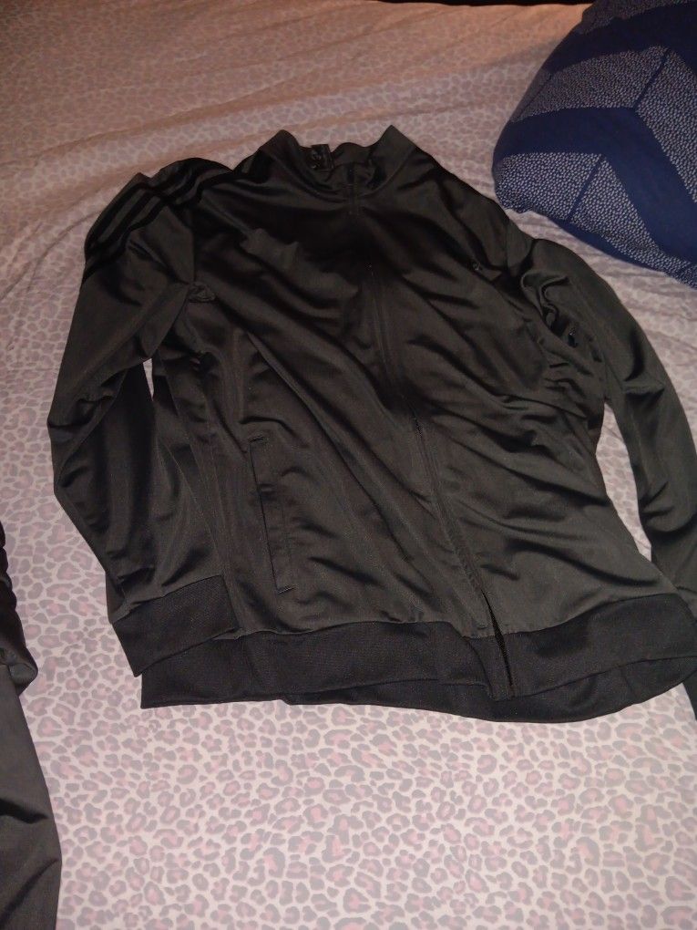 Adidas Sweatsuit Gray & Black Size 2xl - photo 2