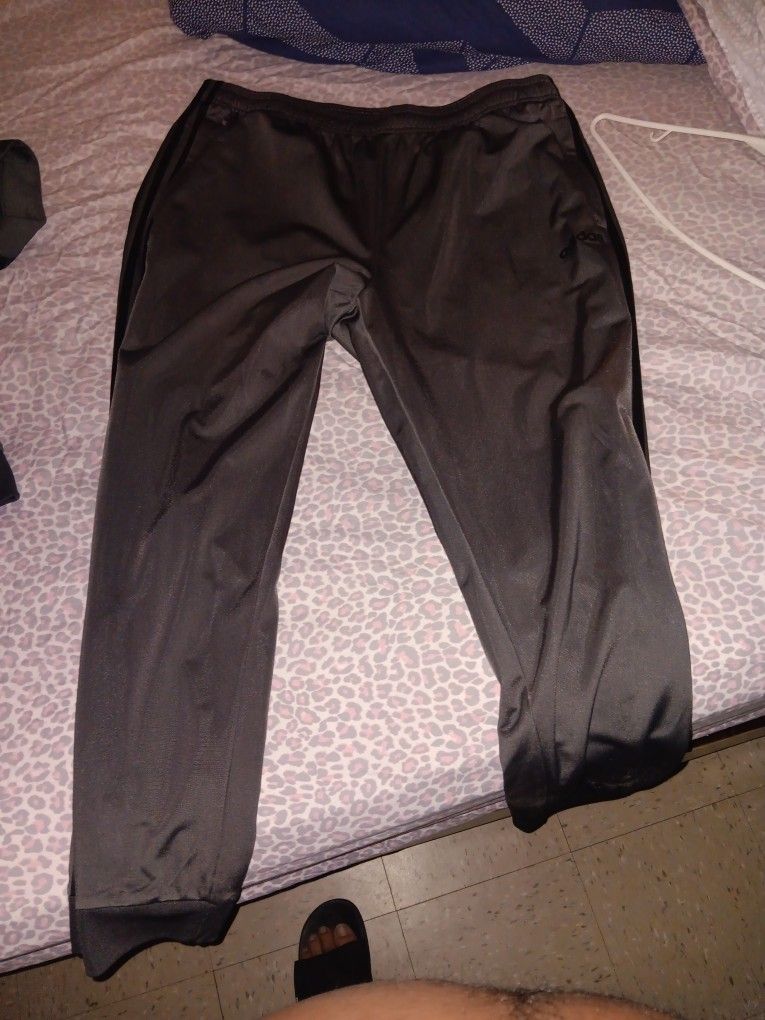 Adidas Sweatsuit Gray & Black Size 2xl - photo 3