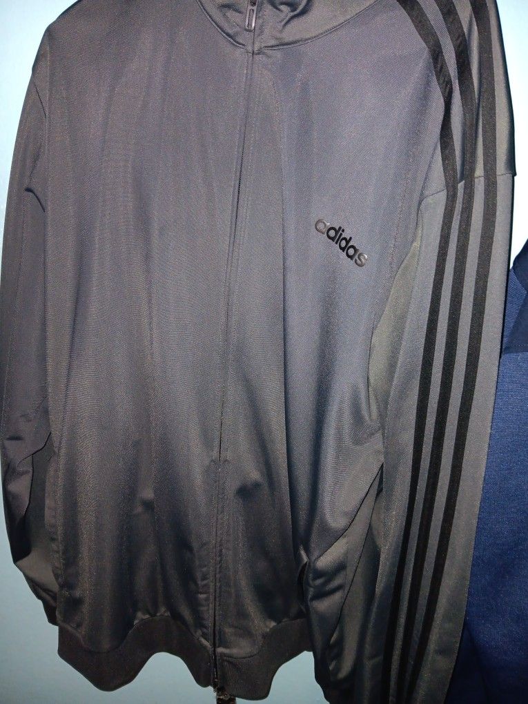 Adidas Sweatsuit Gray & Black Size 2xl - photo 4
