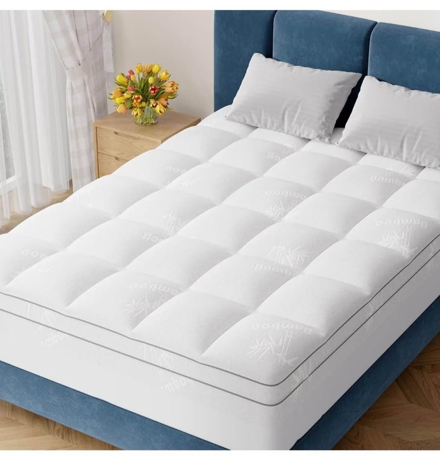 King Size 4-Inch Gel Memory Foam Topper + Bamboo Cover - photo 4