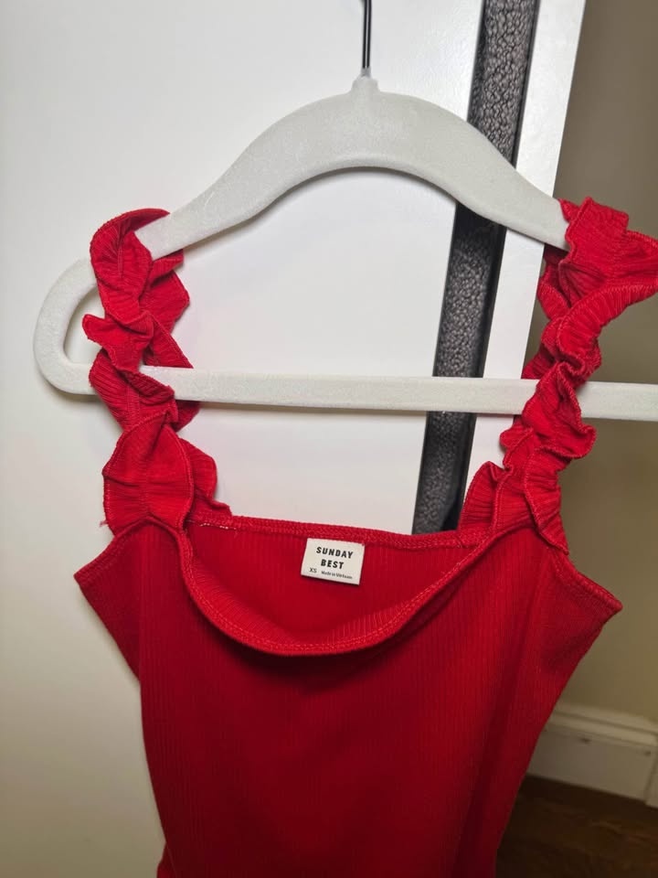 Aritzia Sunday Best Ruffle Strapped Bodysuit - photo 2