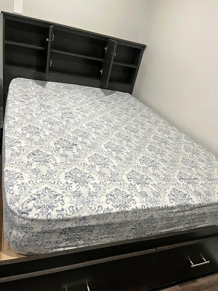 Double Bed + HB  + Side Table + Mattress