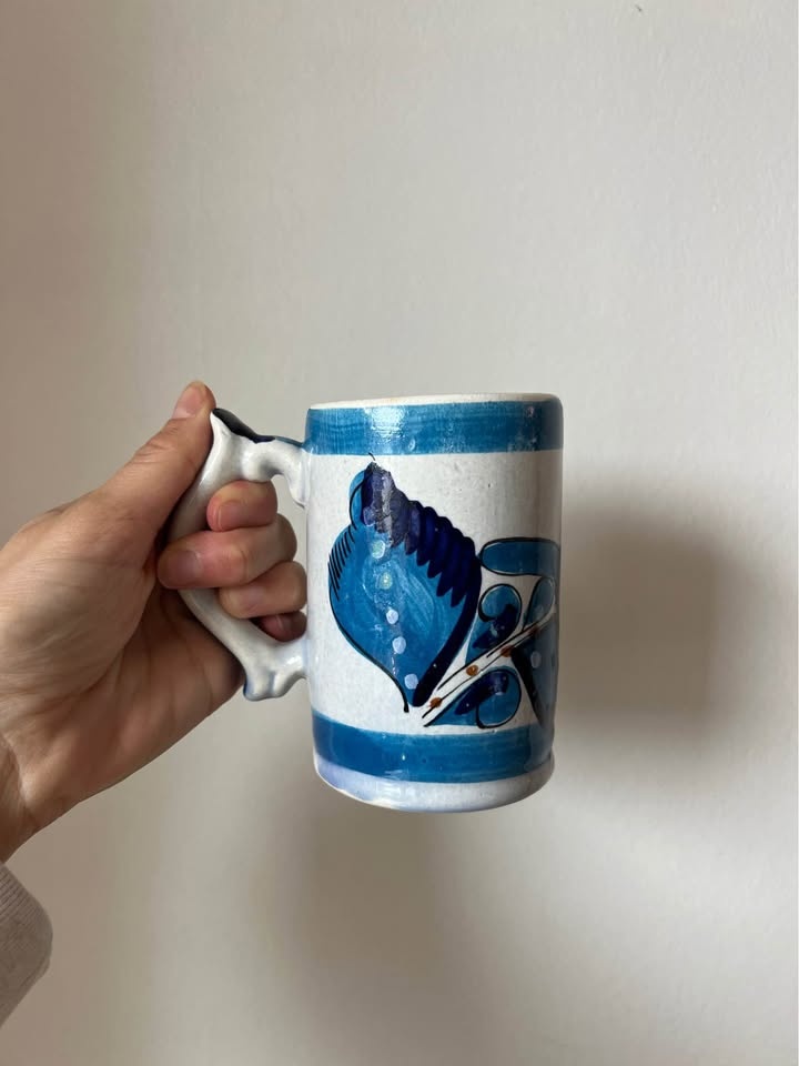 Vintage Hand-painted Pottery Mugs - photo 2