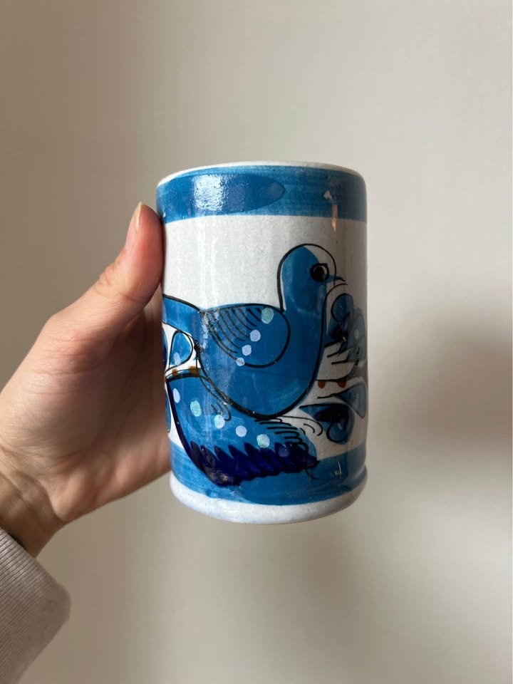 Vintage Hand-painted Pottery Mugs - photo 3