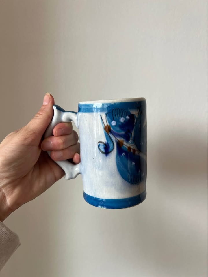 Vintage Hand-painted Pottery Mugs - photo 5