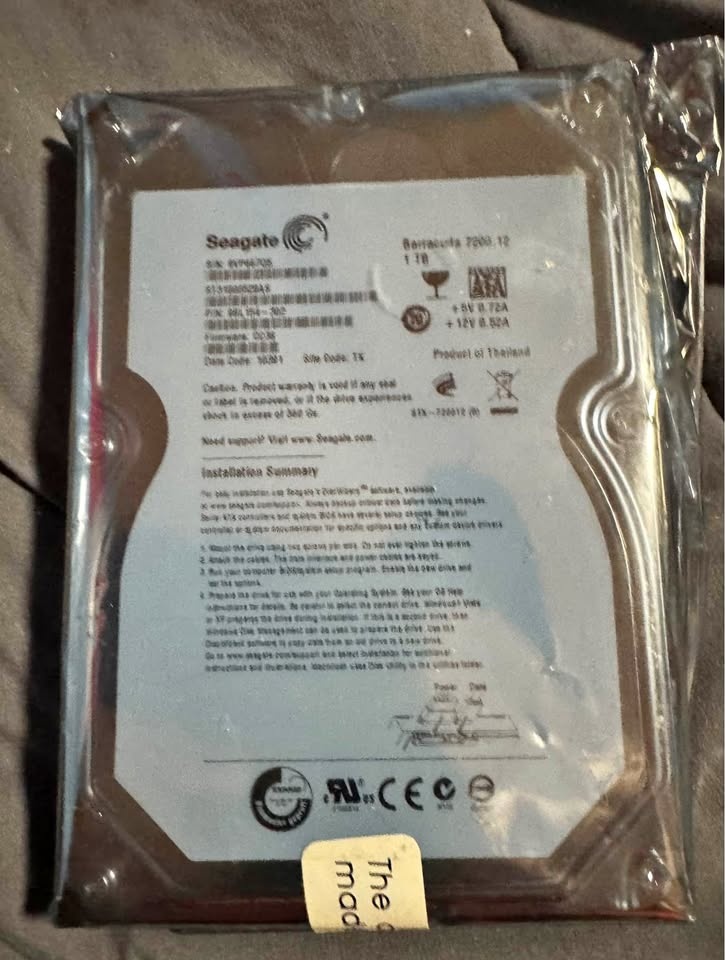 SEAGATE BARRACUDA ST31000528AS 1TB 7200RPM SATA HARD DRIVE
